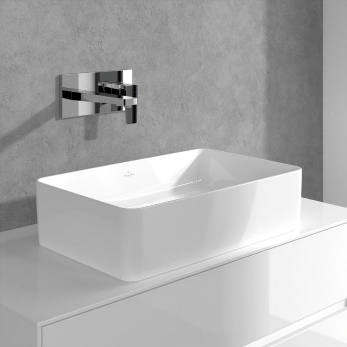 Villeroy & Boch Wall Mounted Basin Tap Villeroy & Boch Architectura Single Lever Basin Mixer Tap with Push Open Waste