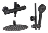Aquarius Bathrooms Exposed Shower Set Aquarius RainLux Cool Touch Adjustable Round Exposed Shower Valve and Kit