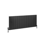 Eastbrook Panel Radiator Eastbrook Charlton Horizontal Aluminium Designer Radiator in Matt Anthracite
