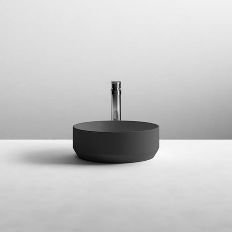 Aquarius Bathrooms Countertop Basin Matt Black Aquarius Sirona Round Matt Countertop Basin 350mm