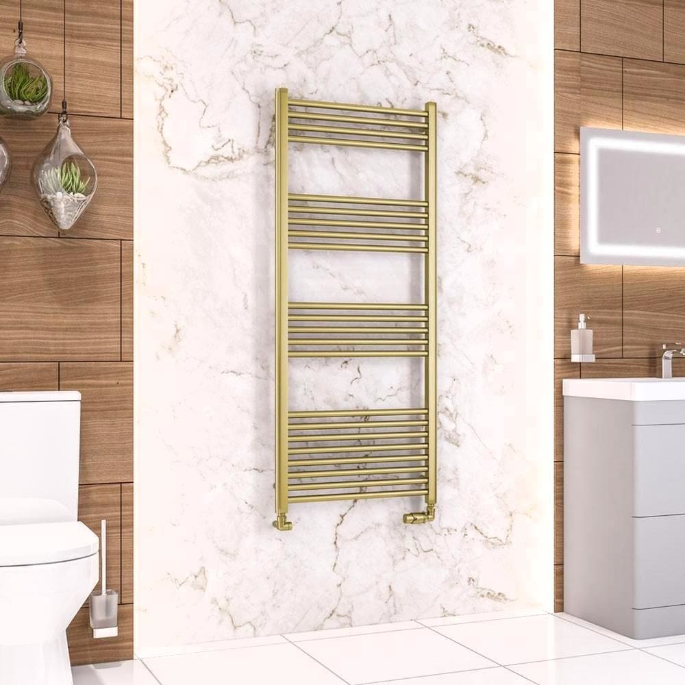 Eastbrook Wendover Straight Heated Towel Rail in Brushed Brass