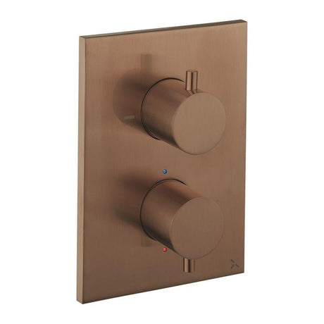 Crosswater Concealed Shower Valve Crosswater MPRO Crossbox 1 Outlet Trimset in Brushed Bronze