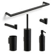 Clearwater Accessory Set Matt Black Clearwater Mio Comprehensive Bathroom Accessories Pack