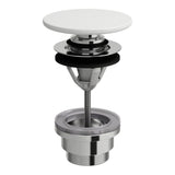 Laufen Basin Waste White Laufen Unslotted Pop-Up Basin Waste with SaphirKeramik Cover