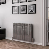 Eastbrook Panel Radiator 600 x 850 / Central Heating Eastbrook Peretti Straight Horizontal Aluminum Radiator in Polished Aluminum
