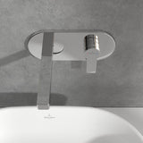 Villeroy & Boch Wall Mounted Basin Tap Villeroy & Boch Architectura Wall Mounted Single Lever Basin Mixer Tap with Pop Up Waste in Chrome