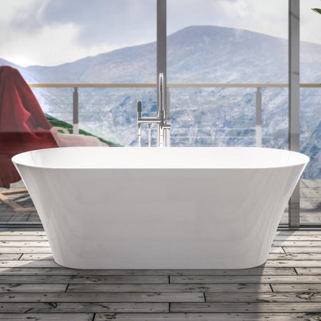 Eastbrook Modern Freestanding Bath Gloss White Eastbrook Charlton Freestanding Bath - 1650 x 740mm