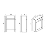 Eastbrook WC Back To Wall Unit Easbrook Hardwick WC Unit - 500mm Wide