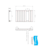 Eastbrook Designer Towel Rail Eastbrook Staverton Tube on Tube Straight Vertical Heated Towel Rail in Chrome