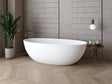 Aquarius Modern Freestanding Bath Aquarius Iseo Freestanding Stone Bath in Gloss White 1600mm
