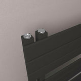 Eastbrook Designer Towel Rail Eastbrook Helmsley Straight Vertical Designer Towel Rail in Matt Black