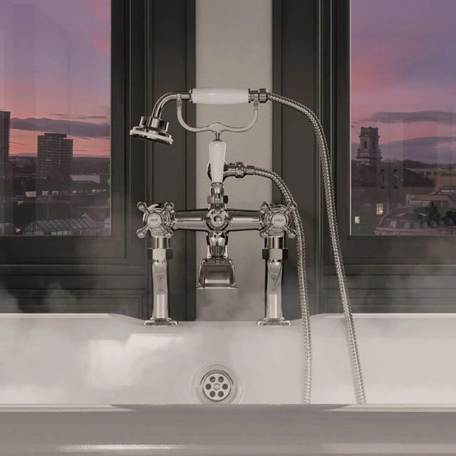 Imperial Bath Shower Mixer Imperial Lichfield Deck Mounted Bath Shower Mixer - Chrome - ZLICBSMDMCP
