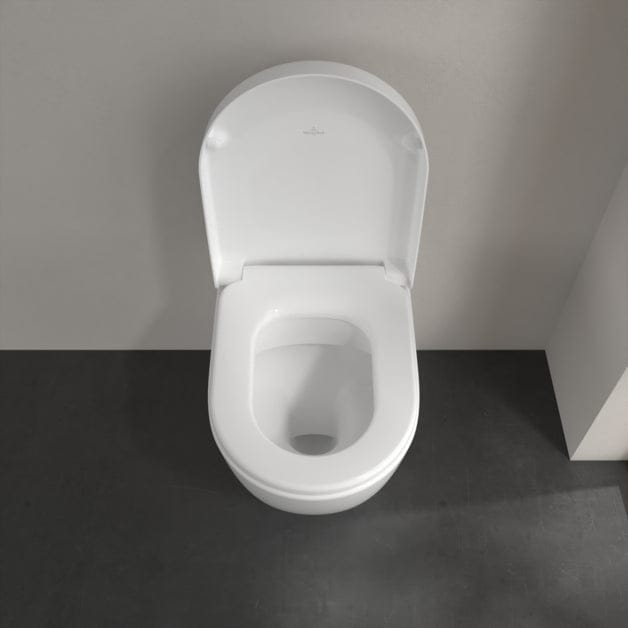 Villeroy & Boch Back to Wall Toilet Villeroy & Boch Subway 2.0 Rimless Back to Wall Toilet with Soft Close Seat