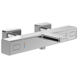 Villeroy & Boch Bath Shower Mixer Chrome Villeroy & Boch Universal Wall Mounted Thermostatic Square Bath and Shower Mixer Tap