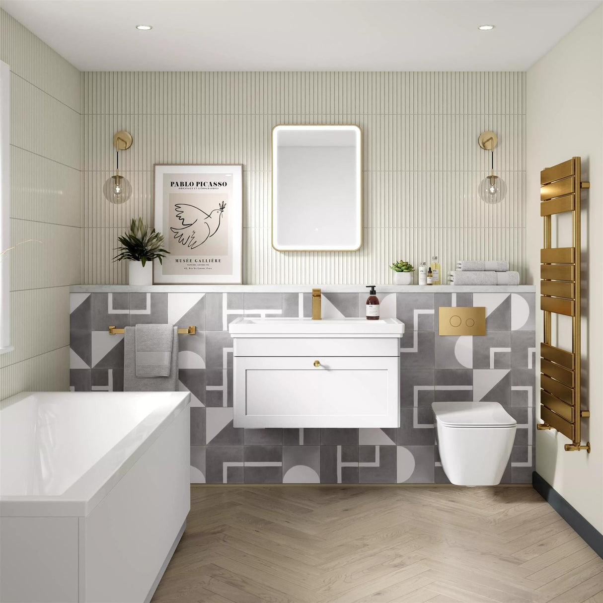 Aquarius Bathrooms Wall Mounted Vanity Unit White / 1 Aquarius Leighton 800mm Wall Mounted  One Drawer Vanity Unit with Basin