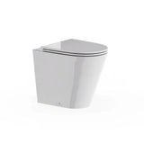 Crosswater Wall Hung Toilet Crosswater Mada Round Back to Wall Rimless Toilet with Soft Close Seat