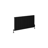 Eastbrook Panel Radiator Eastbrook Rosano Straight Horizontal Aluminium Radiator  in Matt Black