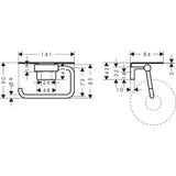 Hansgrohe Toilet Roll Holder Hansgrohe Addstoris S Toilet Roll Holder with Shelf