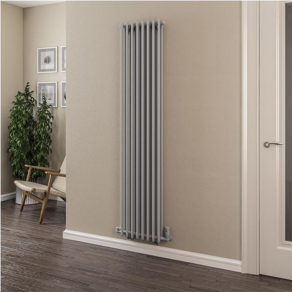 Eastbrook Column Radiator 1800 x 410mm Eastbrook Murano Vertical Designer Radiator in Matt Grey