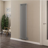 Eastbrook Column Radiator 1800 x 410mm Eastbrook Murano Vertical Designer Radiator in Matt Grey