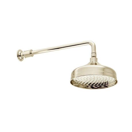 Vado Shower Heads and Arms Bright Nickel Booth & Co. Axbridge Traditional 200mm (8") Shower Head and Arm