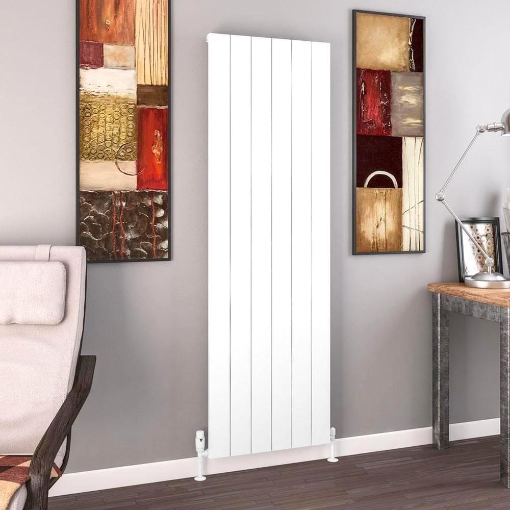 Eastbrook Panel Radiator 1800 x 565 / Electric Only Eastbrook Charlton Vertical Aluminium Designer Radiator in Matt White