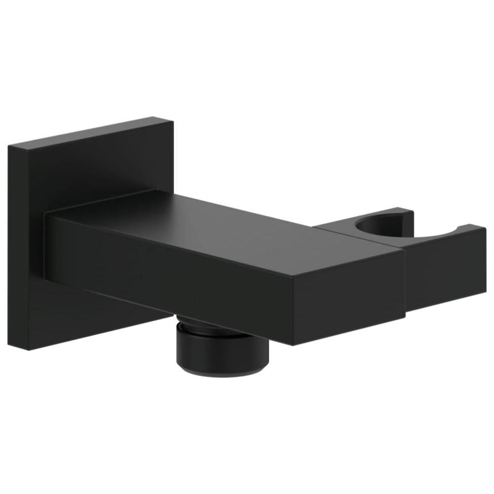 Villeroy & Boch Shower Brackets and Outlets Matt Black Villeroy & Boch Universal Square Wall Outlet and Hand Shower Holder