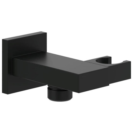 Villeroy & Boch Shower Brackets and Outlets Matt Black Villeroy & Boch Universal Square Wall Outlet and Hand Shower Holder