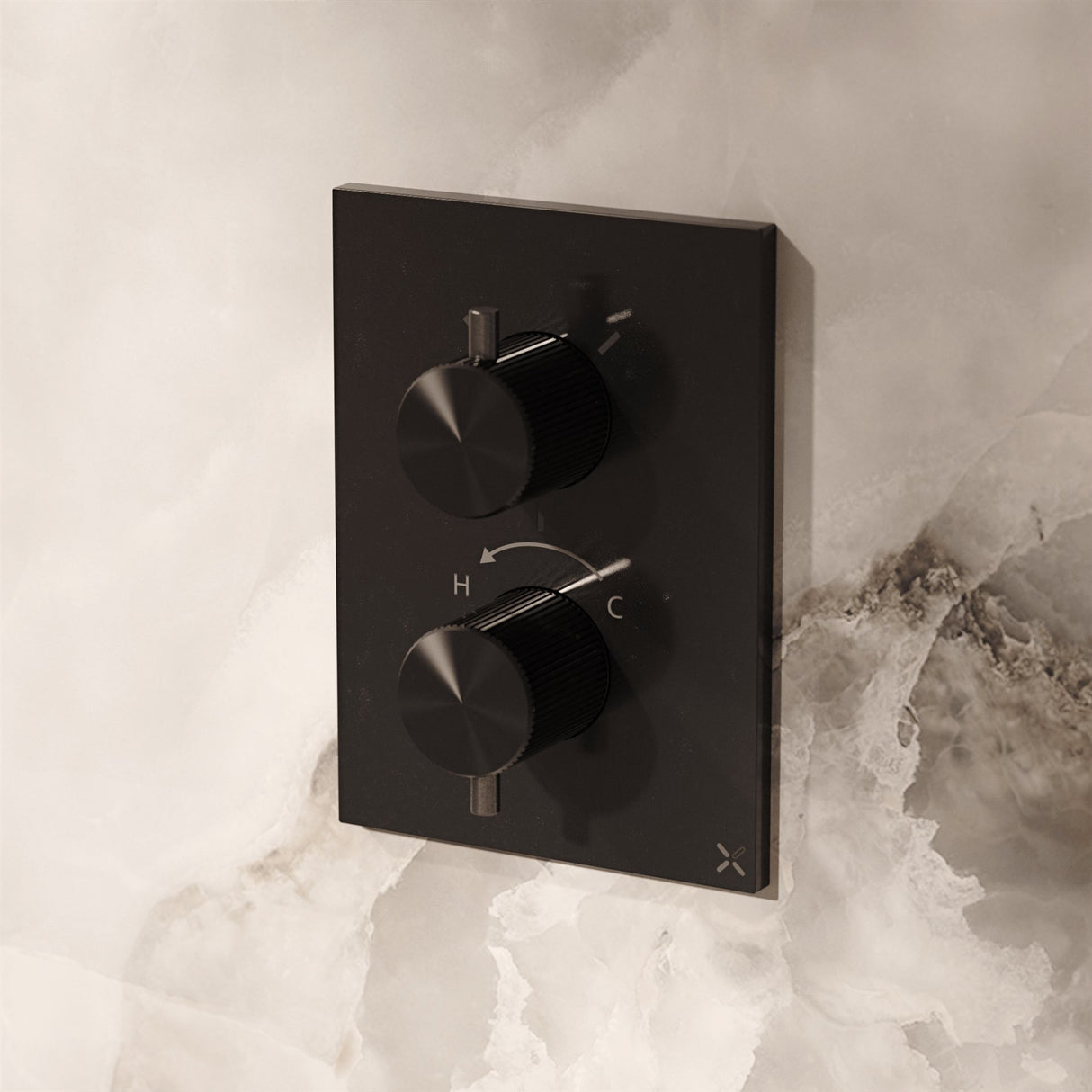 Crosswater Concealed Shower Valve Stainless Slate Crosswater 3ONE6 Lever Crossbox 3 Outlet Trimset