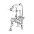 Vado Bath Shower Mixer Chrome Booth & Co. Axbridge Deck Mounted Bath Shower Mixer with Traditional Shower Handset