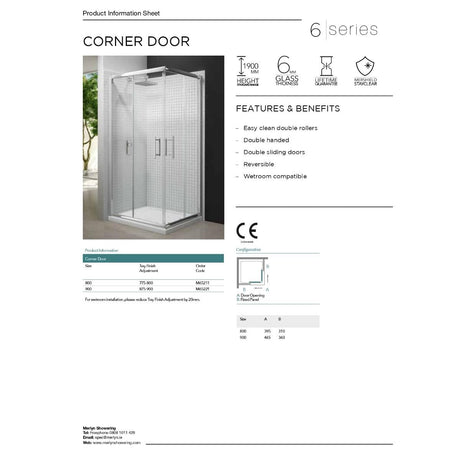 Merlyn Corner Entry Shower Door Merlyn Series 6 Corner Entry Shower Enclosure