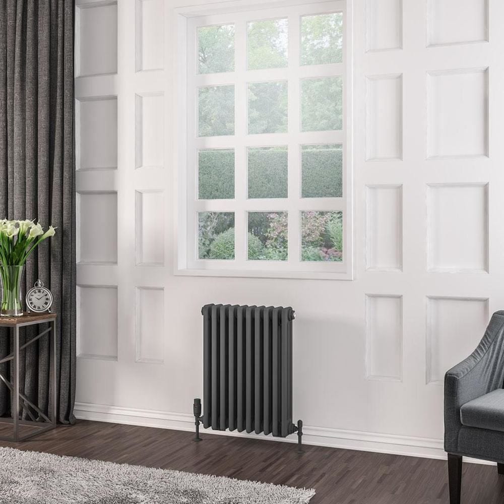 Eastbrook Rivassa Traditional 3 Column Radiator in Matt Anthracite
