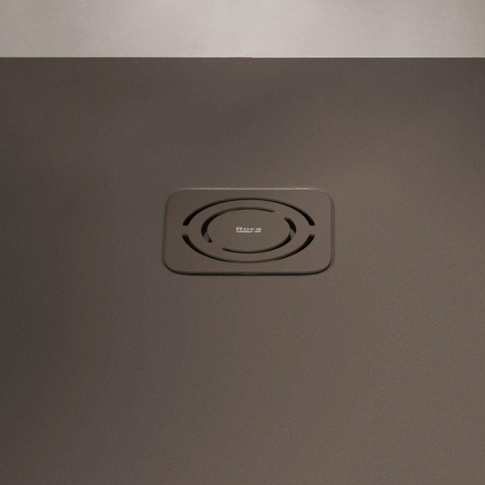 ROCA Square Shower Tray ROCA Terran-N Superslim Stonex® Square Shower Tray with Twist Colour Match Waste Cover