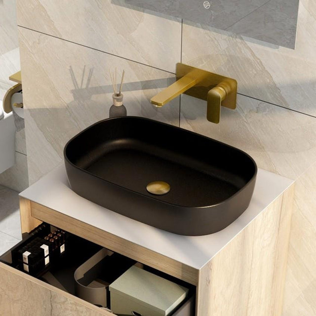 Imex Countertop Basin Black Imex Grace Slimline 540mm Countertop Basin