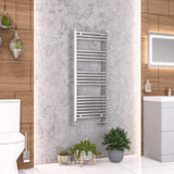 Eastbrook Ladder Rail 1200 x 500mm / Electric Only Eastbrook Wendover Straight Heated Towel Rail in Chrome
