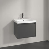 Villeroy & Boch Wall Mounted Vanity Unit Graphite Villeroy & Boch Skyla Wall Mounted 600mm One Drawer Vanity Unit with Basin