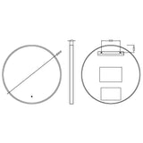 Aquarius Bathrooms Illuminated Mirror Aquarius Lumine Inset Framed LED Touch Sensor Round Mirror