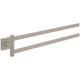 Villeroy & Boch Towel Rails and Rings Brushed Nickel Villeroy & Boch Elements Tender Double Arm Towel Holder
