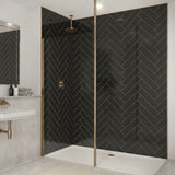 Merlyn Wetroom Accessory Brushed Bronze Merlyn Vertical Ceiling Post 3000mm for 8mm Wet Room Panels