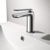 Flova Mono Basin Tap Flova Allore Mono Basin Mixer Tap with Clicker Waste in Diamond Chrome