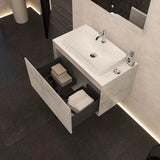 Imex Wall Mounted Vanity Unit Imex Arco Wall Hung 800mm Single Drawer Vanity Unit with Worktop and Inset Basin