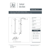 JTP Exposed Shower Set JTP HIX Thermostatic Shower Bar Valve with Adjustable Riser, Shower Head and Handset
