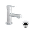 VADO Mono Basin Tap Vado Sense Mini Mono Basin Mixer Tap with Universal Waste in Chrome