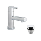 VADO Mono Basin Tap Vado Sense Mini Mono Basin Mixer Tap with Universal Waste in Chrome