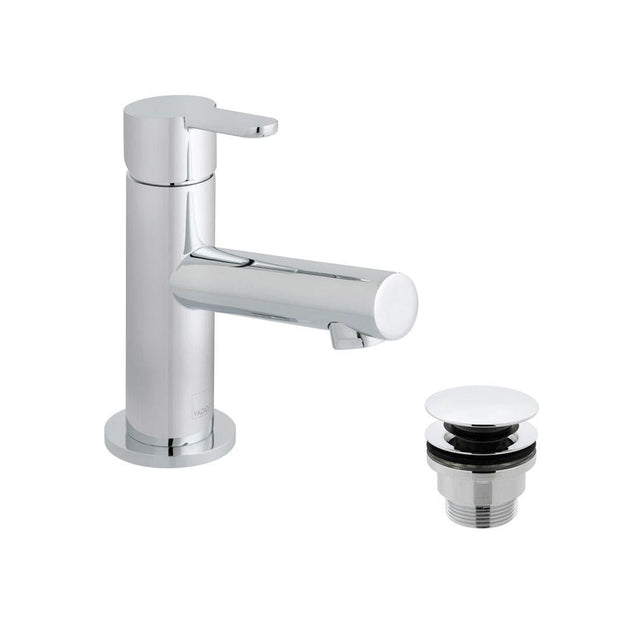 VADO Mono Basin Tap Vado Sense Mini Mono Basin Mixer Tap with Universal Waste in Chrome