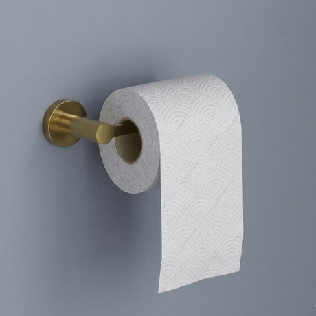 Britton Toilet Roll Holder Brushed Brass Britton Hoxton 2.0 Single Toilet Roll Holder