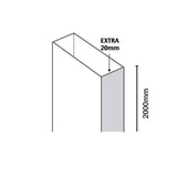 Merlyn Extension Profile Merlyn 8 Series Extension Profile for Hinged Doors and Quadrant Enclosures