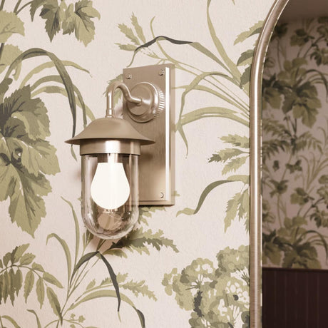 Burlington Bathroom Lighting Brushed Nickel - Clear Glass Burlington Guild Wall Light
