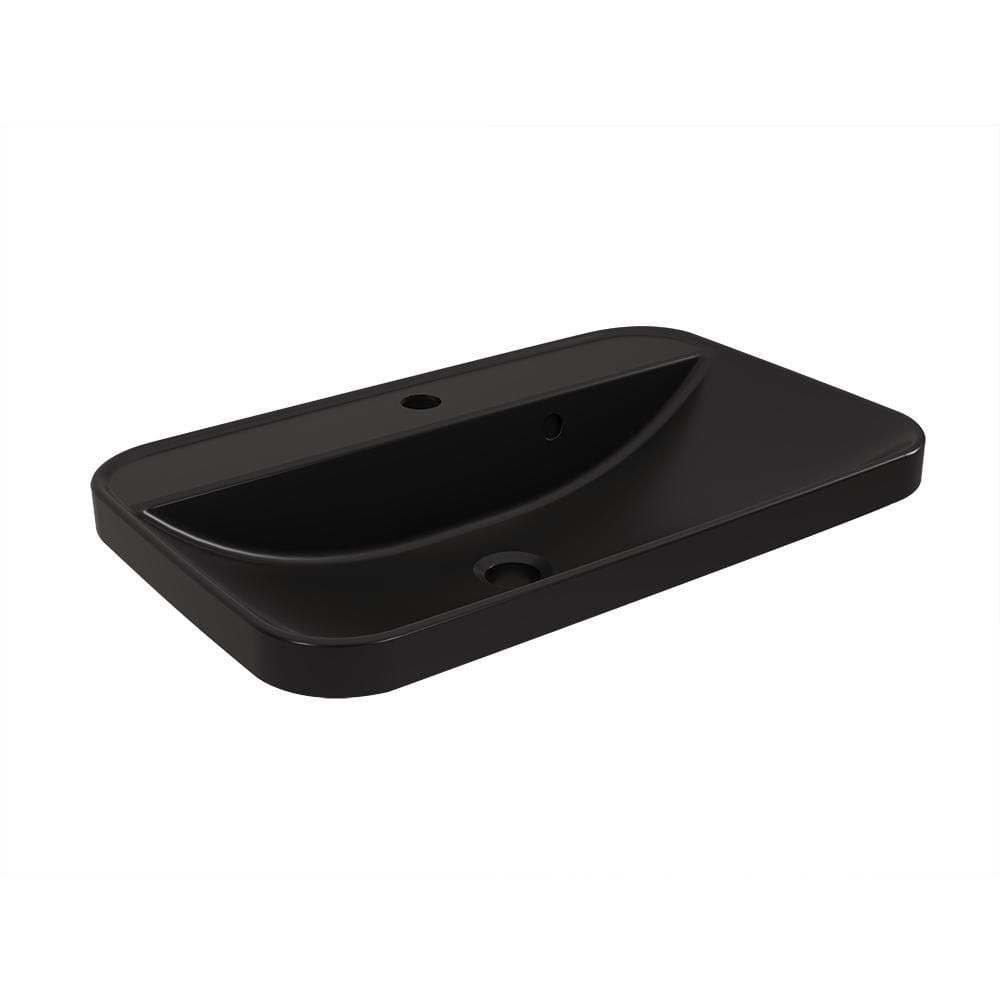 Imex Wall Mounted Vanity Unit Imex Arco Wall Hung 800mm Single Drawer Vanity Unit with Worktop and Inset Basin