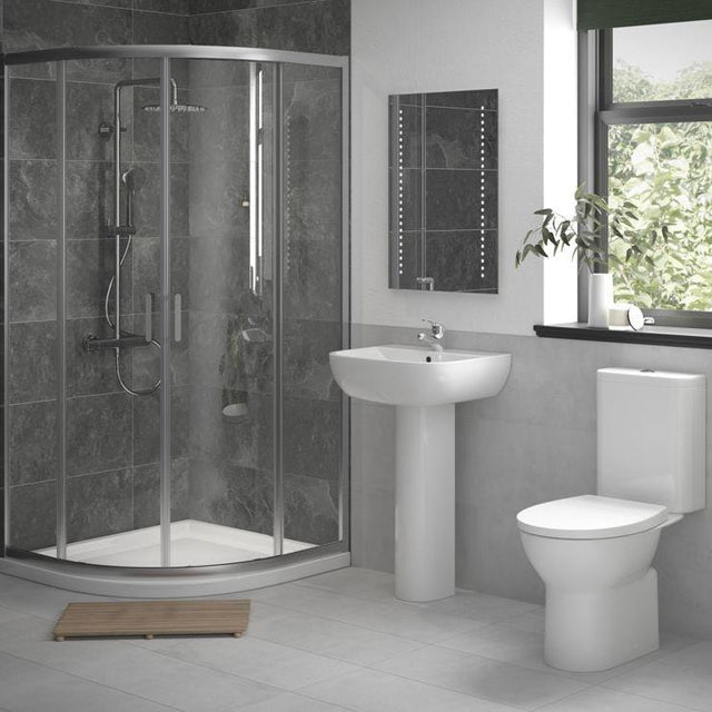 Aquarius Bathroom Suites Aquarius Urbano Shower Suite with 900mm 2 Door Quadrant Enclosure and Tray